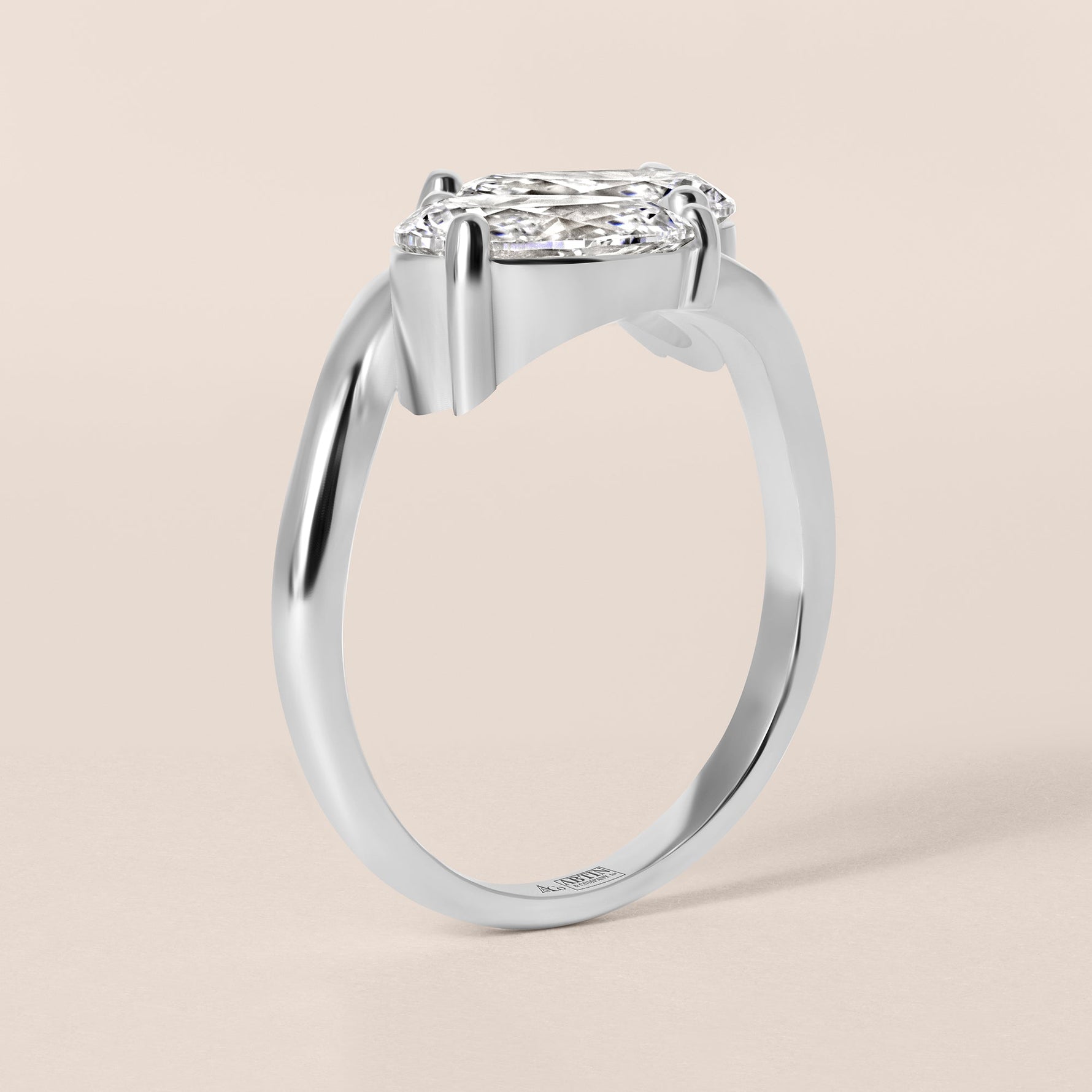 PEAR AUREVE TOI ET MOI Ring Ring ABB-857-LGD-2  - Abtin & Co.