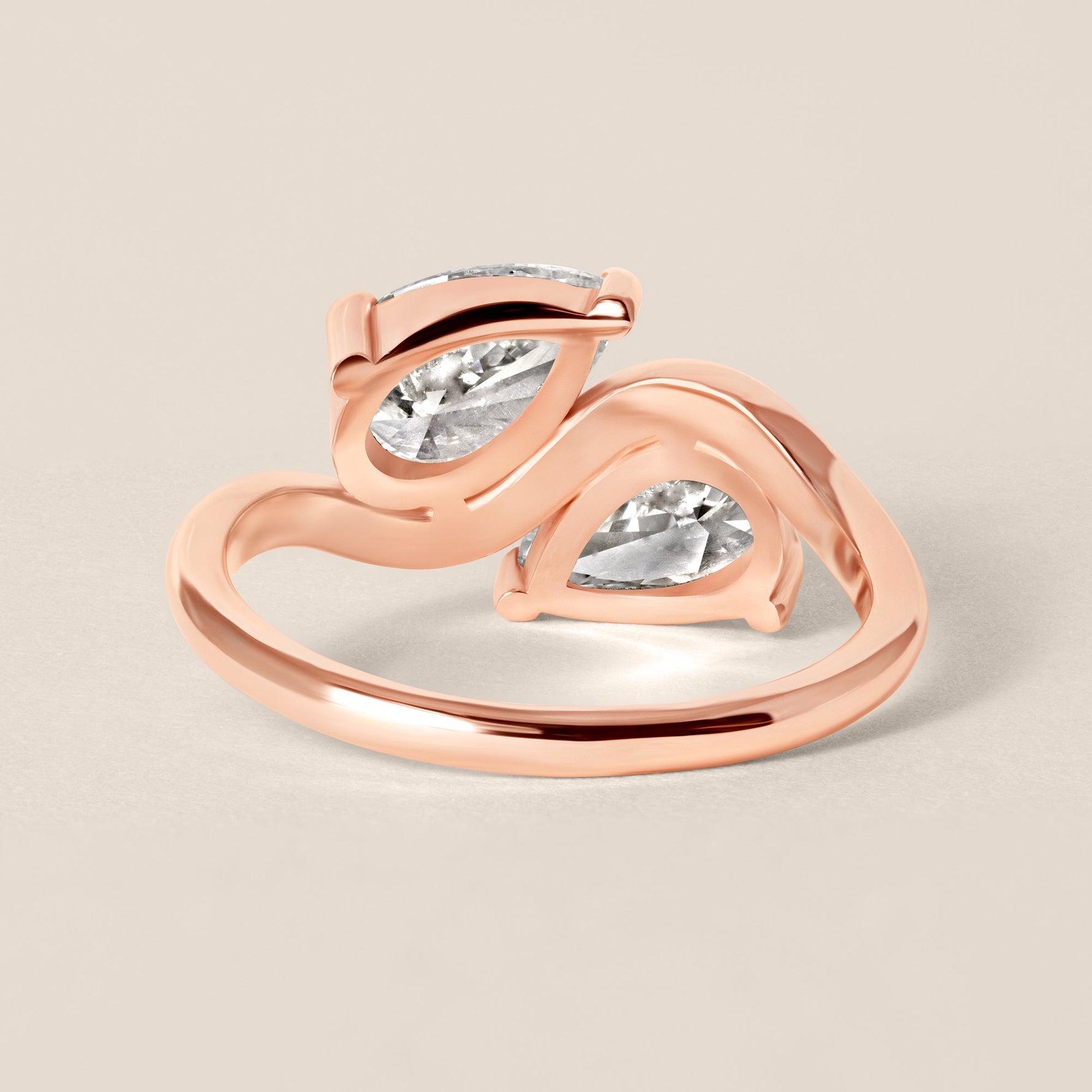 PEAR AUREVE TOI ET MOI Ring Ring ABB-857-LGD-3  - Abtin & Co.