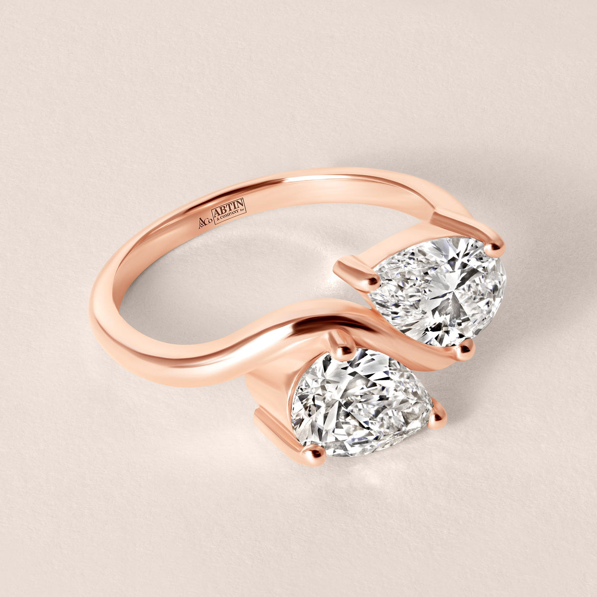 PEAR AUREVE TOI ET MOI Ring Ring ABB-857-LGD-3  - Abtin & Co.
