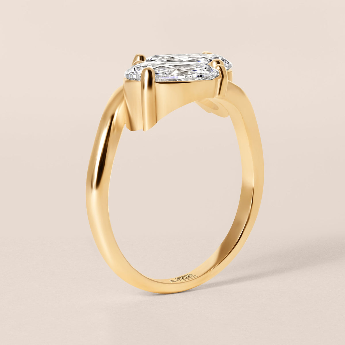 PEAR AUREVE TOI ET MOI Ring Ring ABB-857-LGD-1  - Abtin & Co.