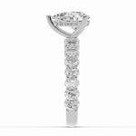 Pear Aurielle Crown Engagement Ring Ring ABER-106-PR-LGD-6  - Abtin & Co.