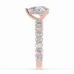 Pear Aurielle Crown Engagement Ring Ring ABER-106-PR-LGD-11  - Abtin & Co.