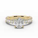 Pear Aurielle Crown Engagement Ring Ring ABER-106-PR-LGD-1  - Abtin & Co.
