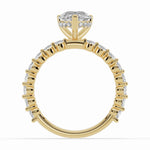 Pear Aurielle Crown Engagement Ring Ring ABER-106-PR-LGD-1  - Abtin & Co.
