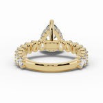 Pear Aurielle Crown Engagement Ring Ring ABER-106-PR-LGD-1  - Abtin & Co.