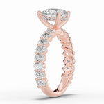 Pear Aurielle Crown Engagement Ring Ring ABER-106-PR-LGD-11  - Abtin & Co.