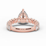 Pear Aurielle Crown Engagement Ring Ring ABER-106-PR-LGD-11  - Abtin & Co.