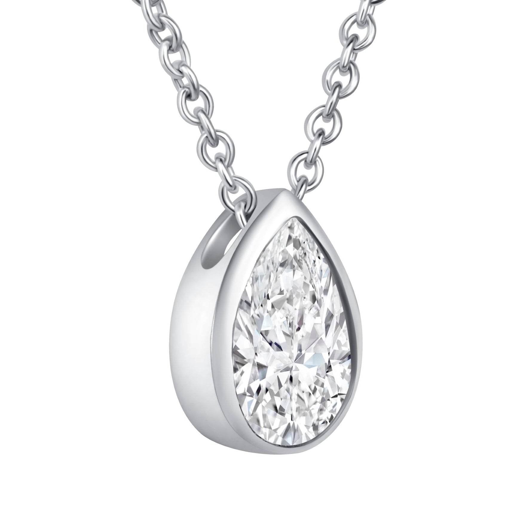 Pear Bezel Lumière Pendant Pendant ABP-226-LGD-4  - Abtin & Co.