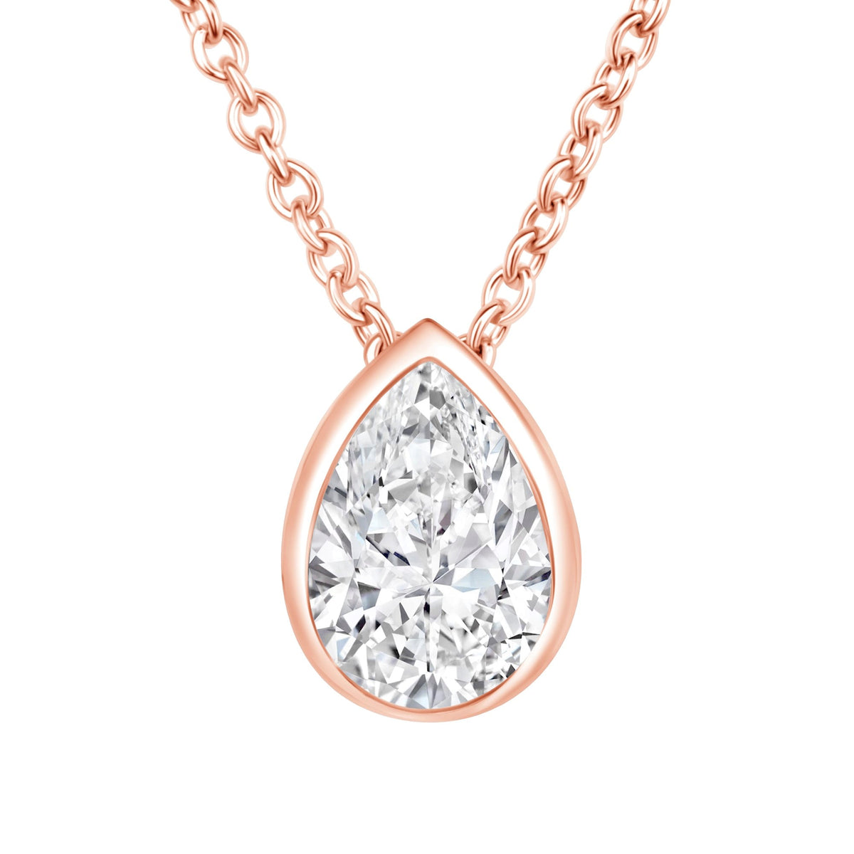 Pear Bezel Lumière Pendant Pendant ABP-226-LGD-7  - Abtin & Co.