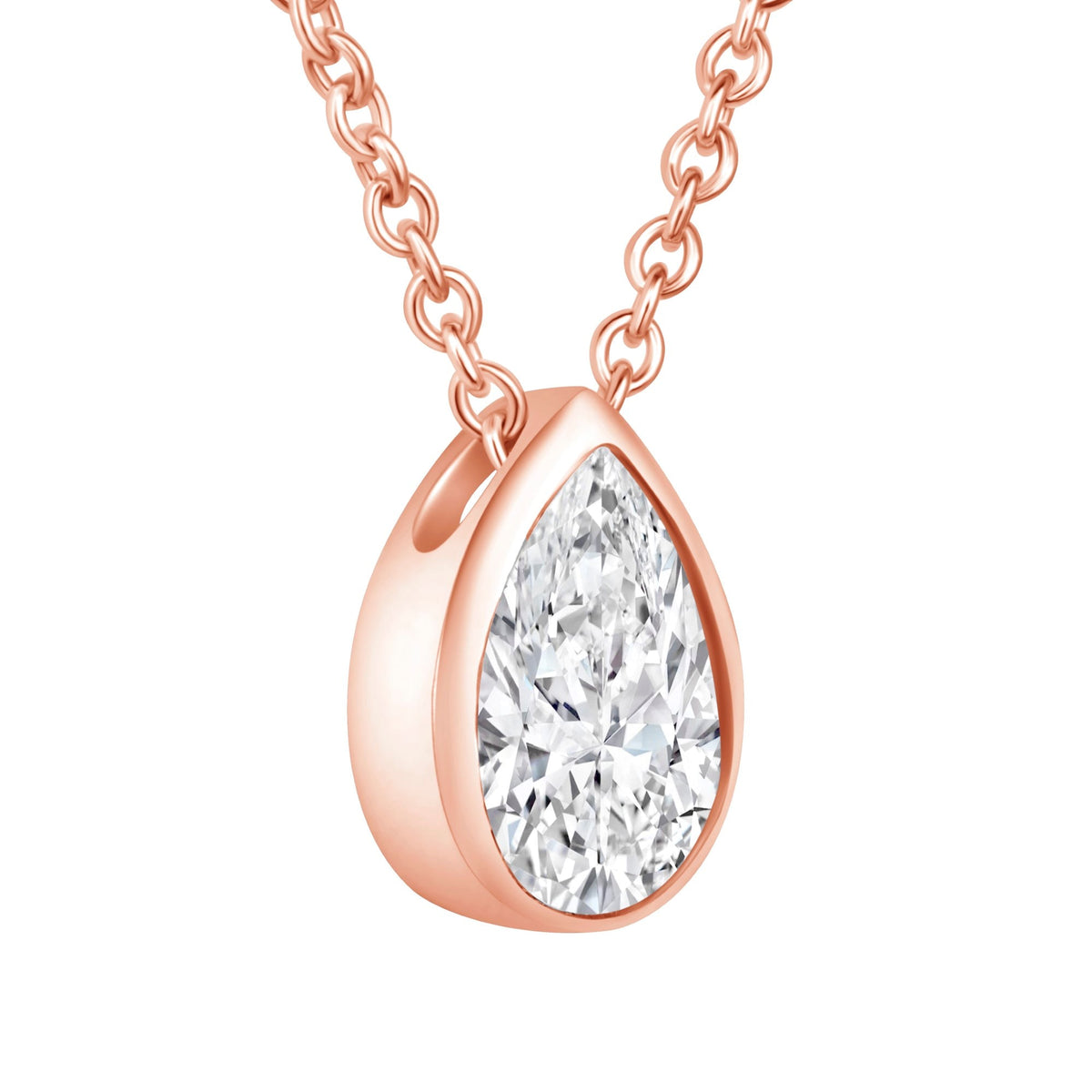 Pear Bezel Lumière Pendant Pendant ABP-226-LGD-7  - Abtin & Co.