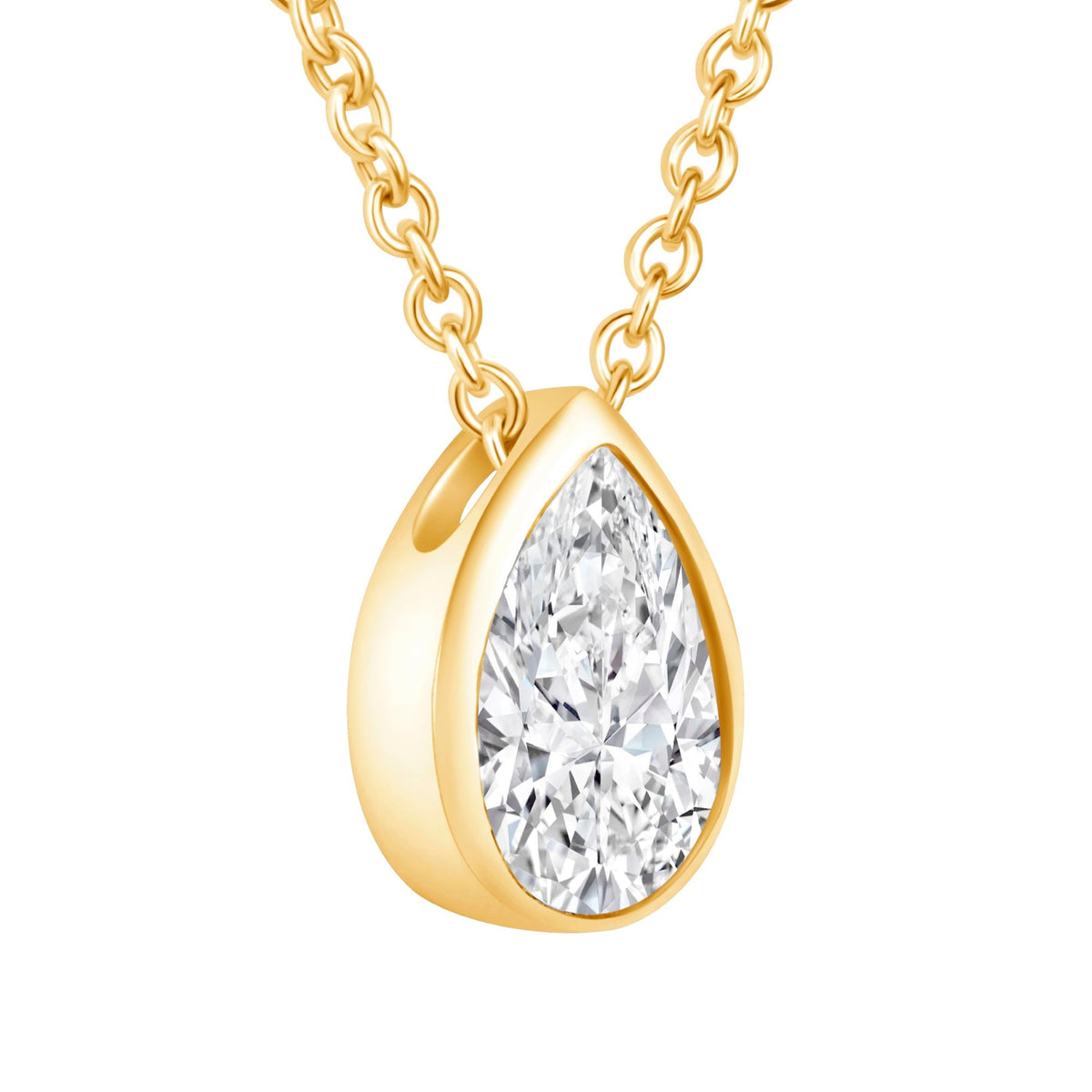 Pear Bezel Lumière Pendant Pendant ABP-226-LGD-1  - Abtin & Co.