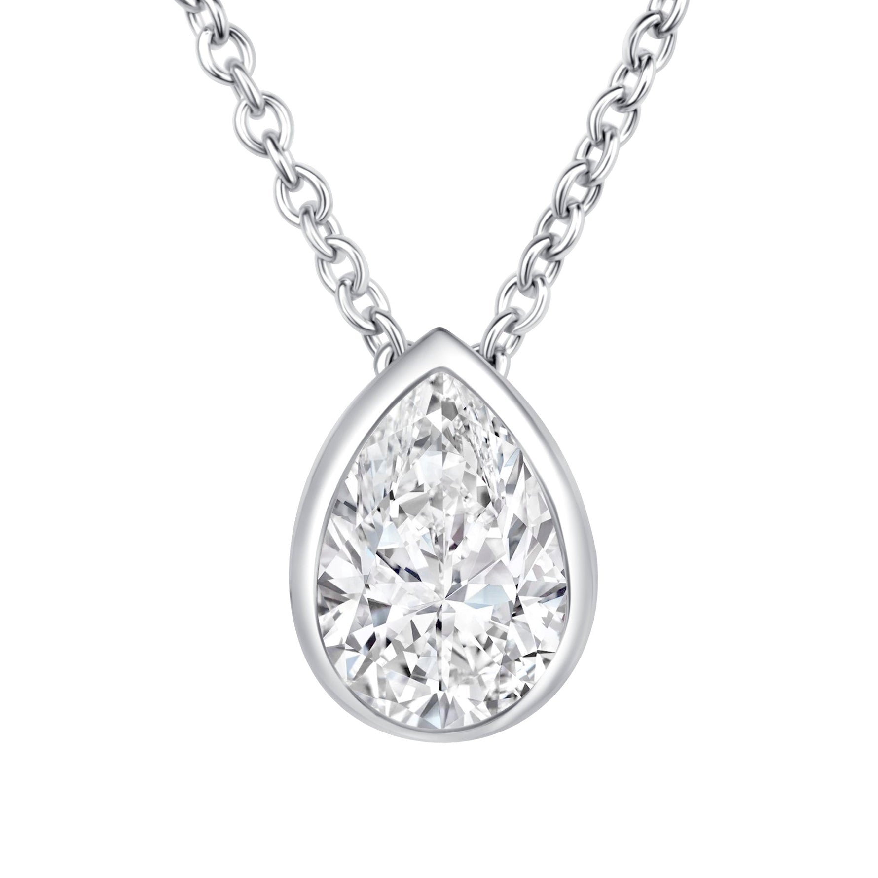 Pear Bezel Lumière Pendant Pendant ABP-226-LGD-4  - Abtin & Co.