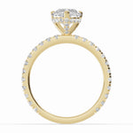 Pear Coronet Diamond Crown Engagement Ring Ring ABER-105-PR-LGD-1  - Abtin & Co.