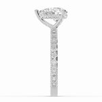 Pear Coronet Diamond Crown Engagement Ring Ring ABER-105-PR-LGD-6  - Abtin & Co.