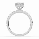 Pear Coronet Diamond Crown Engagement Ring Ring ABER-105-PR-LGD-6  - Abtin & Co.