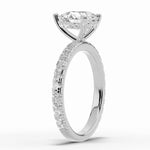 Pear Coronet Diamond Crown Engagement Ring Ring ABER-105-PR-LGD-6  - Abtin & Co.