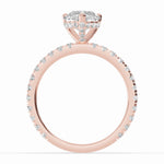 Pear Coronet Diamond Crown Engagement Ring Ring ABER-105-PR-LGD-11  - Abtin & Co.