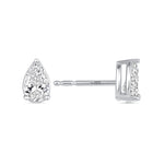 Pear Essence Prong Studs Earring ABE-229-D-4  - Abtin & Co.