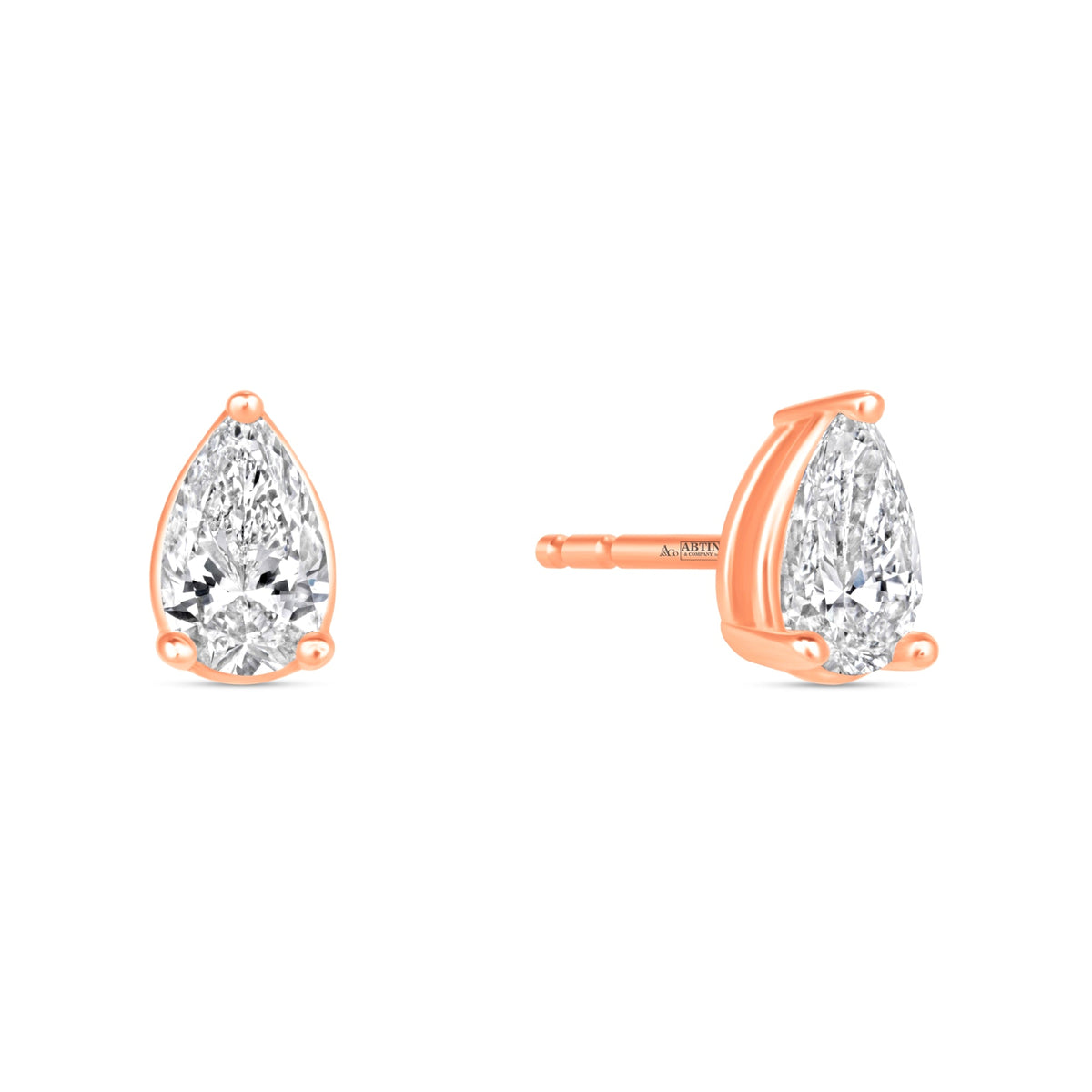 Pear Essence Prong Studs Earring ABE-229-D-7  - Abtin & Co.