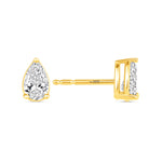 Pear Essence Prong Studs Earring ABE-229-D-1  - Abtin & Co.