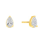 Pear Essence Prong Studs Earring ABE-229-D-1  - Abtin & Co.