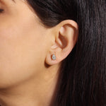 Pear Essence Prong Studs Earring ABE-229-D-1  - Abtin & Co.