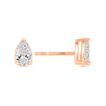 Pear Essence Prong Studs Earring ABE-229-D-7  - Abtin & Co.