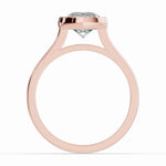 Pear Lumière Bezel Solitaire Ring ABER-104-PR-LGD-11  - Abtin & Co.