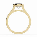 Pear Lumière Bezel Solitaire Ring ABER-104-PR-LGD-1  - Abtin & Co.