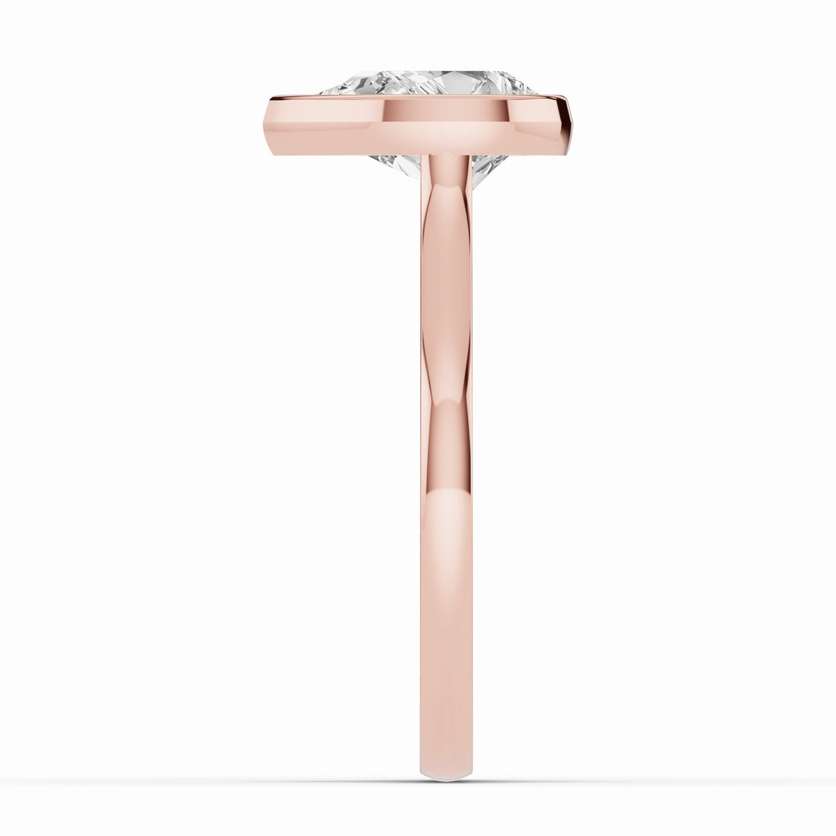 Pear Lumière Bezel Solitaire Ring ABER-104-PR-LGD-11  - Abtin & Co.