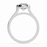 Pear Lumière Bezel Solitaire Ring ABER-104-PR-LGD-6  - Abtin & Co.