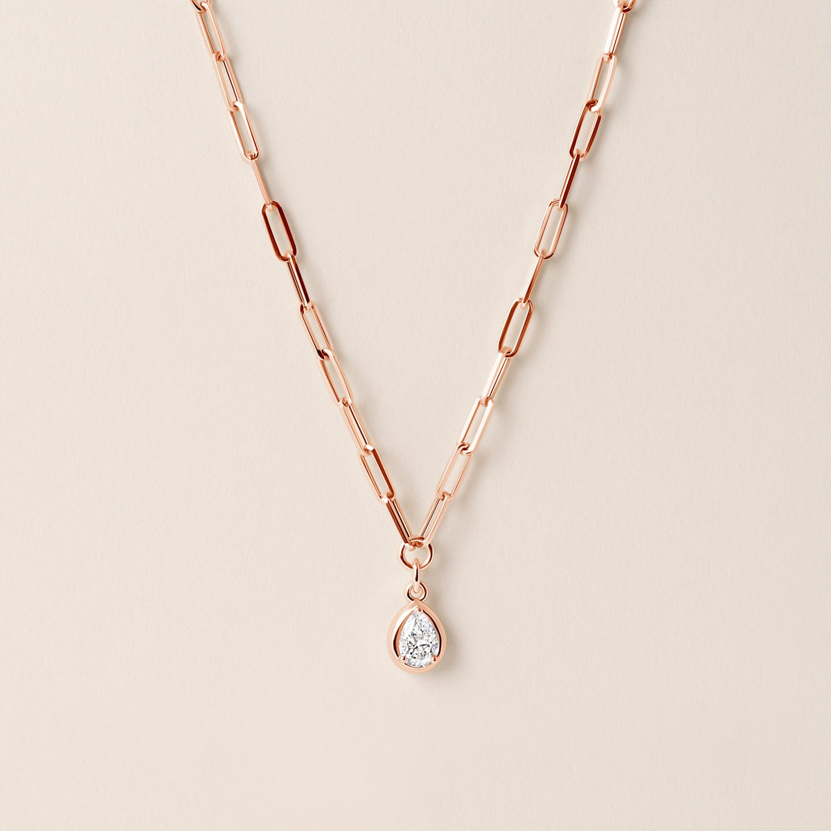 Pear Lustra Bezel Pendant Pendant ABP-236-LGD-7  - Abtin & Co.