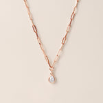 Pear Lustra Bezel Pendant Pendant ABP-236-LGD-7  - Abtin & Co.