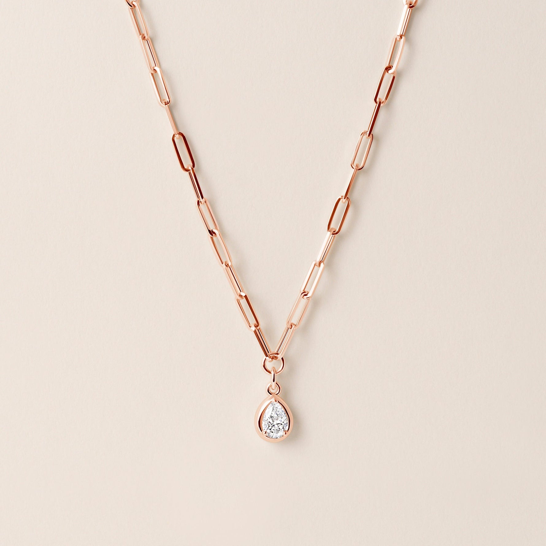 Pear Lustra Bezel Pendant Pendant ABP-236-LGD-7  - Abtin & Co.