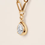 Pear Lustra Bezel Pendant Pendant ABP-236-LGD-1  - Abtin & Co.