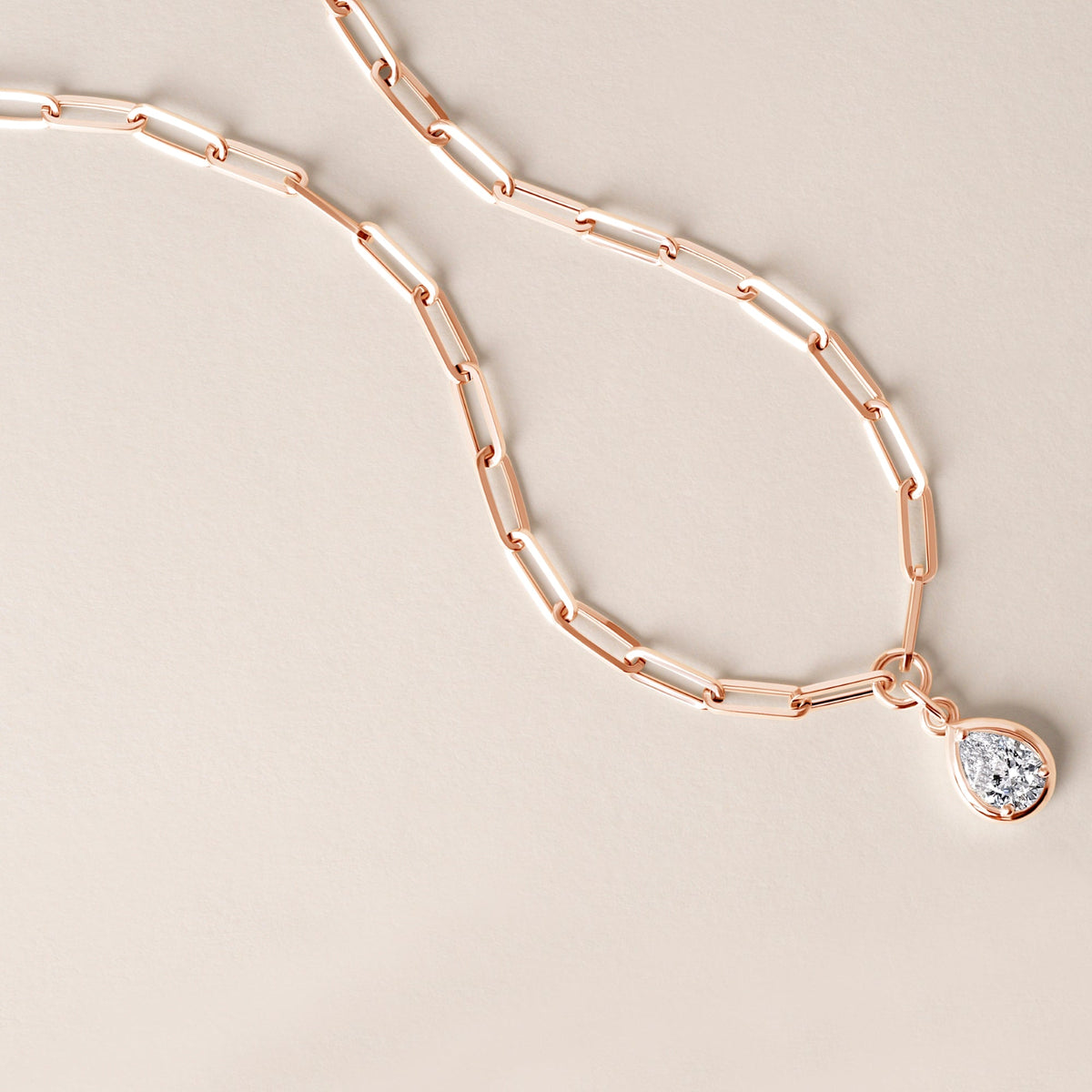 Pear Lustra Bezel Pendant Pendant ABP-236-LGD-7  - Abtin & Co.
