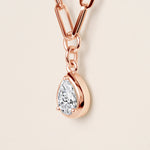 Pear Lustra Bezel Pendant Pendant ABP-236-LGD-7  - Abtin & Co.