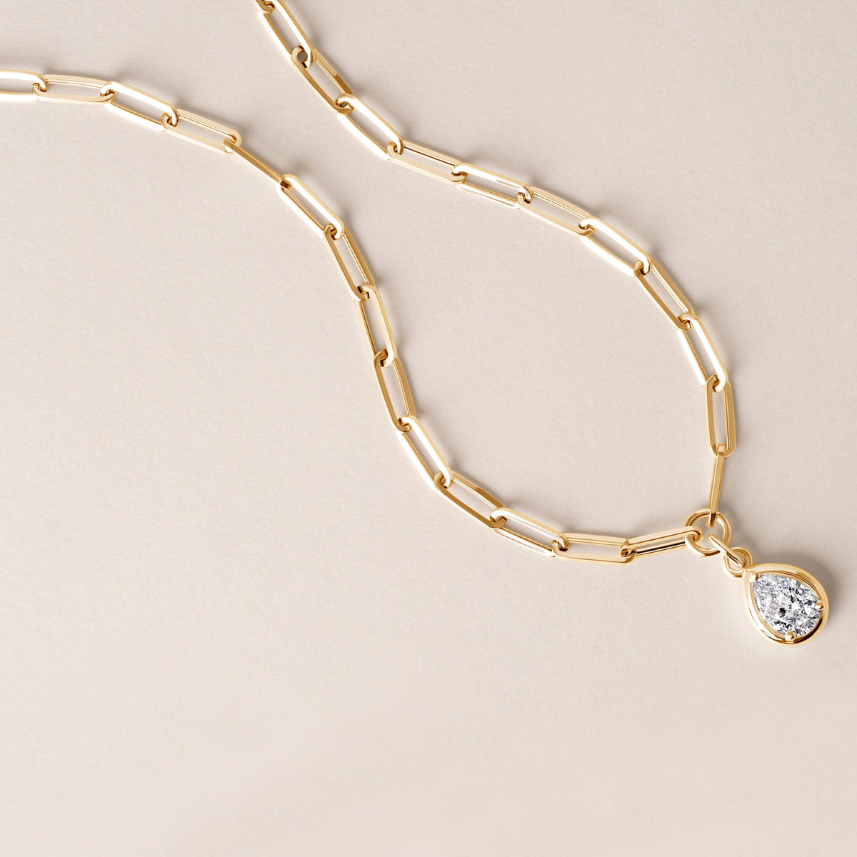 Pear Lustra Bezel Pendant Pendant ABP-236-LGD-1  - Abtin & Co.