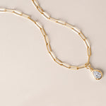 Pear Lustra Bezel Pendant Pendant ABP-236-LGD-1  - Abtin & Co.