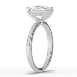 Pear Lustre Hidden Halo Solitaire Ring ABER-101-PR-LGD-6  - Abtin & Co.