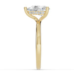 Pear Lustre Hidden Halo Solitaire Ring ABER-101-PR-LGD-1  - Abtin & Co.