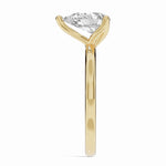 Pear Lustre Solitaire Ring ABER-100-PR-LGD-1  - Abtin & Co.