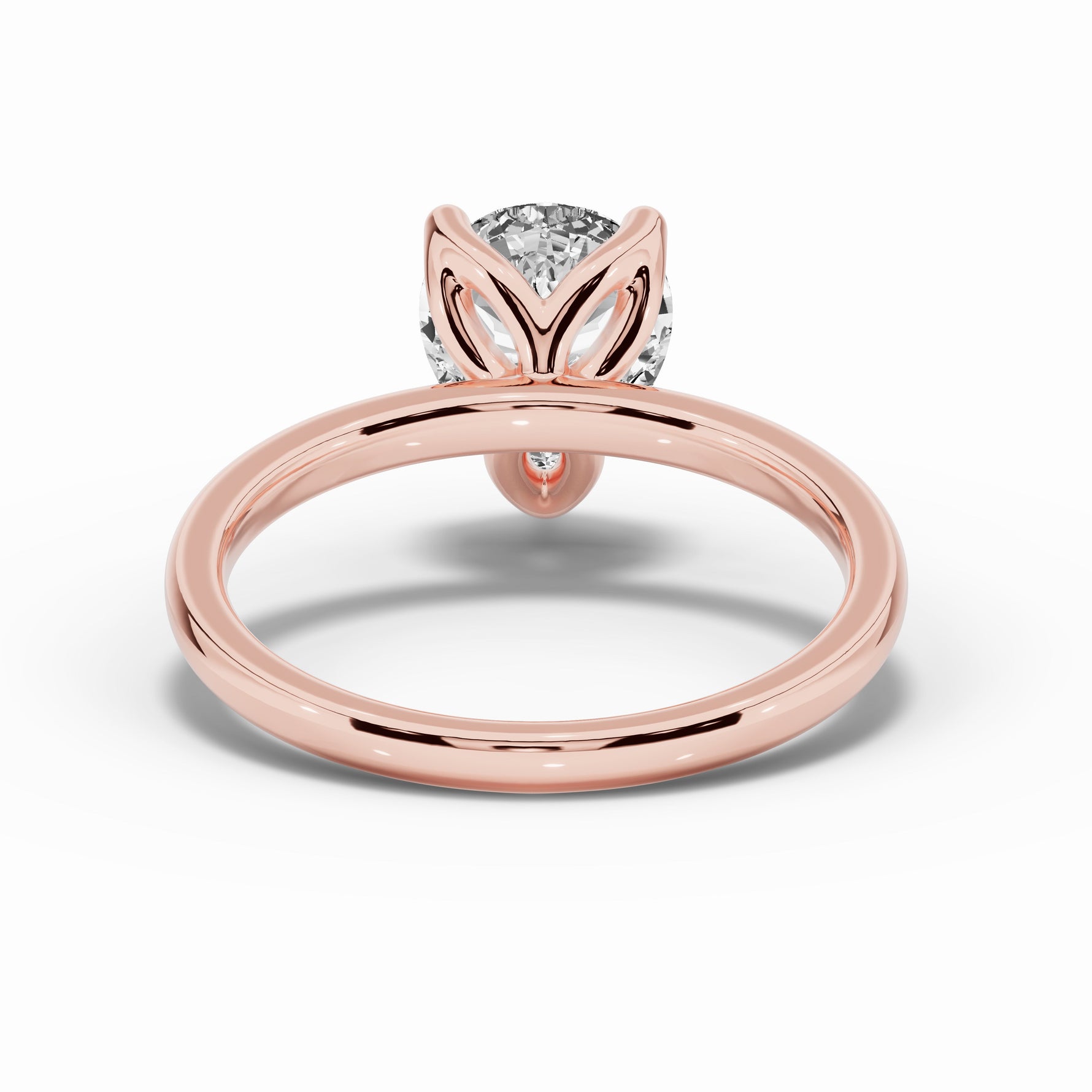 Pear Lustre Solitaire Ring ABER-100-PR-LGD-11  - Abtin & Co.