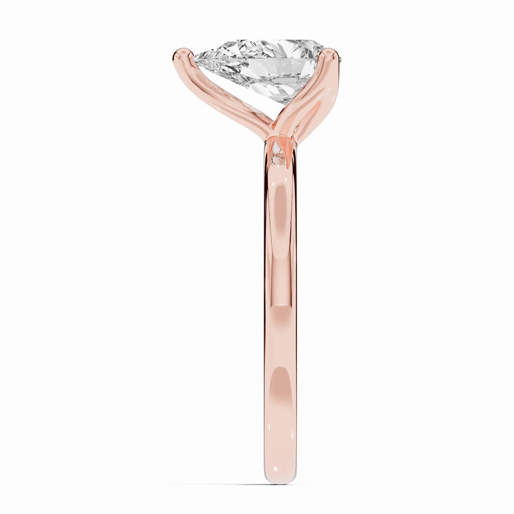 Pear Lustre Solitaire Ring ABER-100-PR-LGD-11  - Abtin & Co.