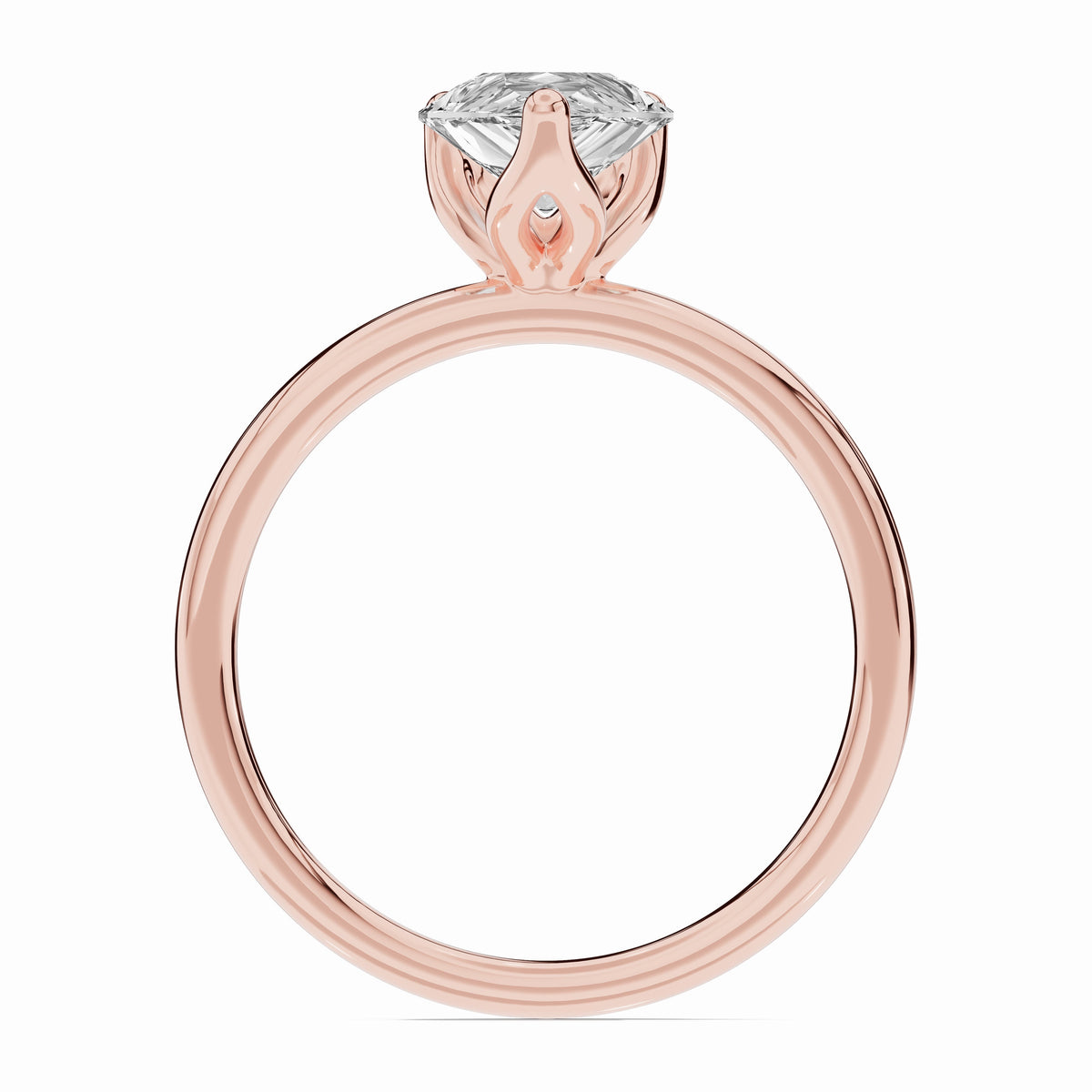 Pear Lustre Solitaire Ring ABER-100-PR-LGD-11  - Abtin & Co.