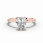 Pear Lustre Solitaire Ring ABER-100-PR-LGD-11  - Abtin & Co.