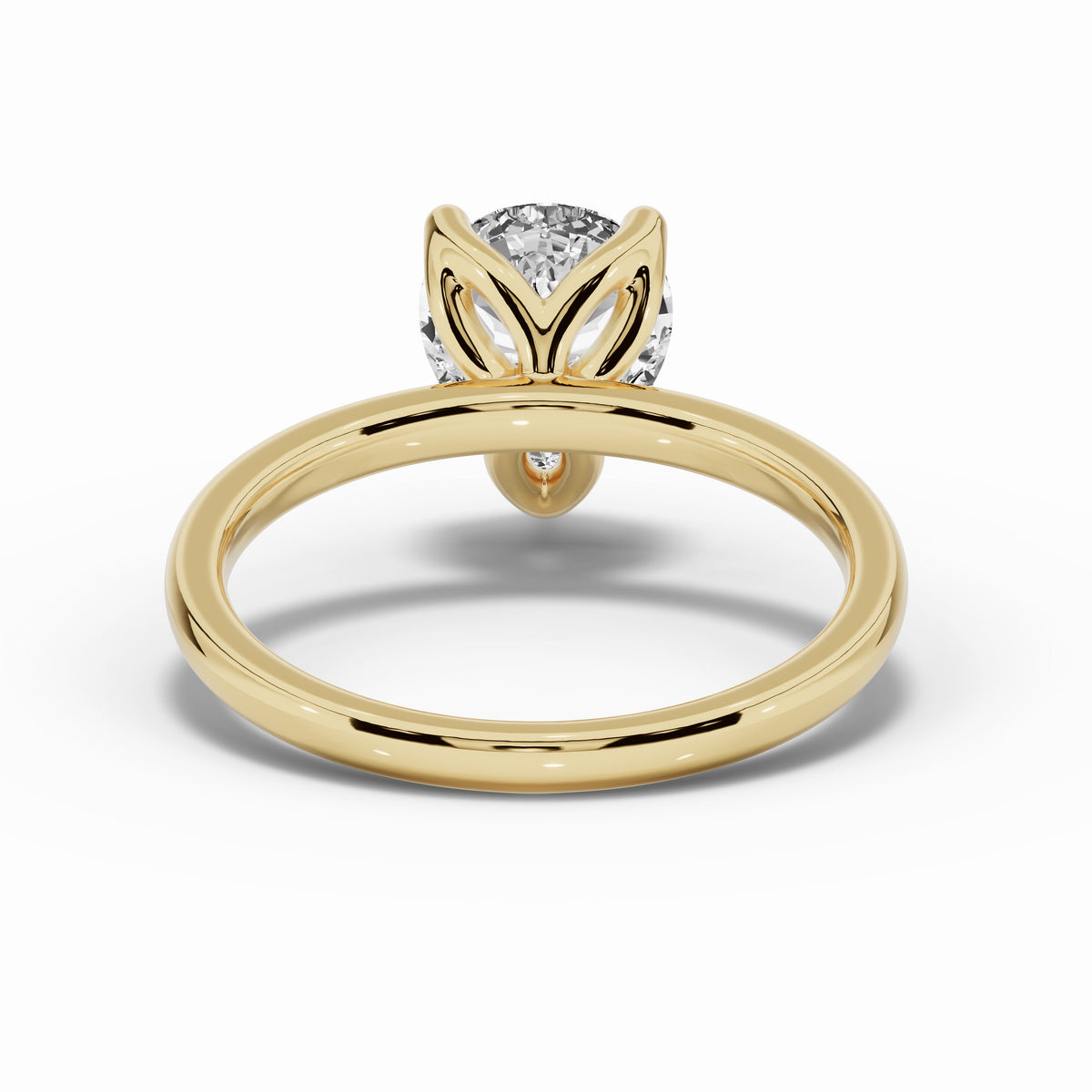 Pear Lustre Solitaire Ring ABER-100-PR-LGD-1  - Abtin & Co.