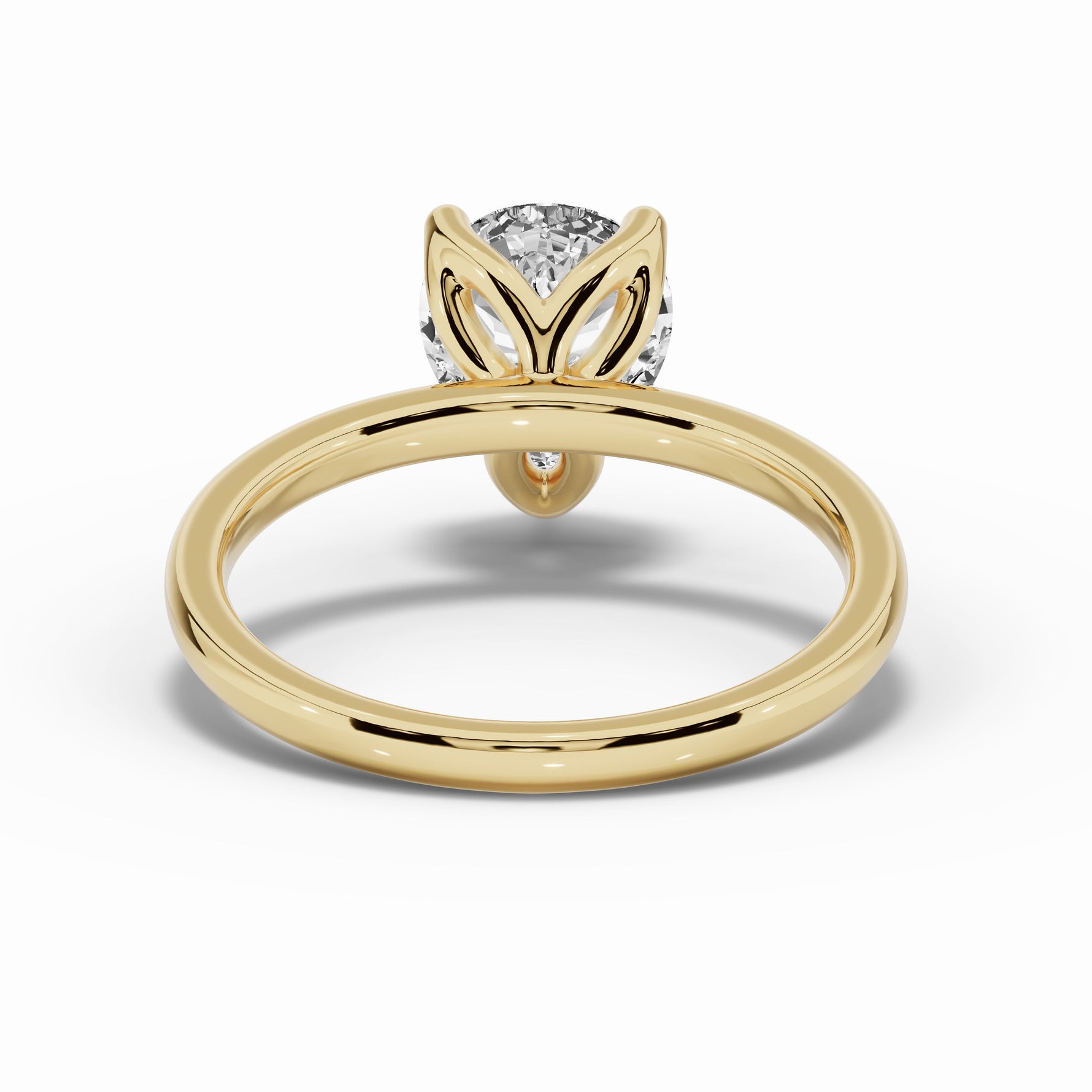 Pear Lustre Solitaire Ring ABER-100-PR-LGD-1  - Abtin & Co.