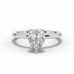 Pear Lustre Solitaire Ring ABER-100-PR-LGD-6  - Abtin & Co.