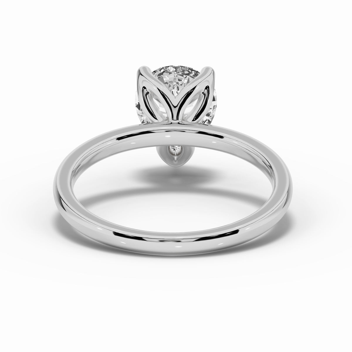 Pear Lustre Solitaire Ring ABER-100-PR-LGD-6  - Abtin & Co.